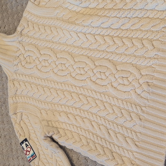Ralph Lauren Olympic Team USA Vancouver 2010 CableKnit Sweater Wool & Cashmere - Picture 8 of 13